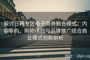 探讨日韩专区电子商务融合模式：内容导向、购物体验与品牌推广结合商业模式创新剖析