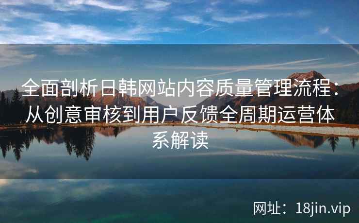 全面剖析日韩网站内容质量管理流程：从创意审核到用户反馈全周期运营体系解读